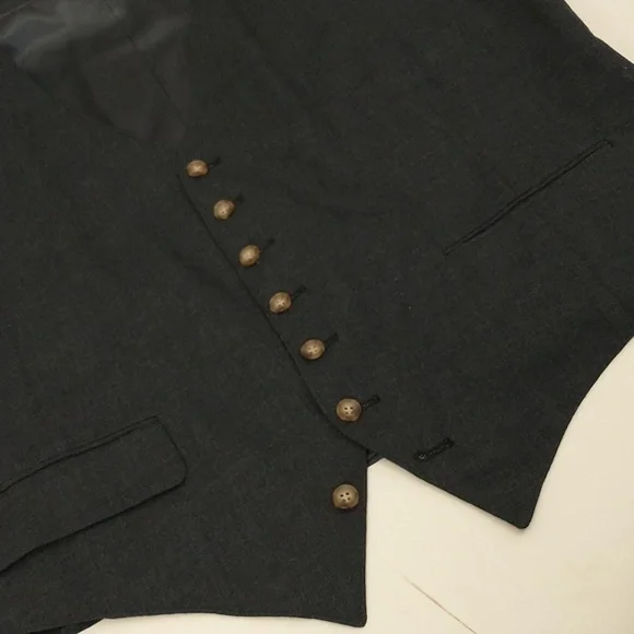 Vintage Dark Blue Suit Vest Old Waistcoat 46 Chest Men's Formal or Casual
